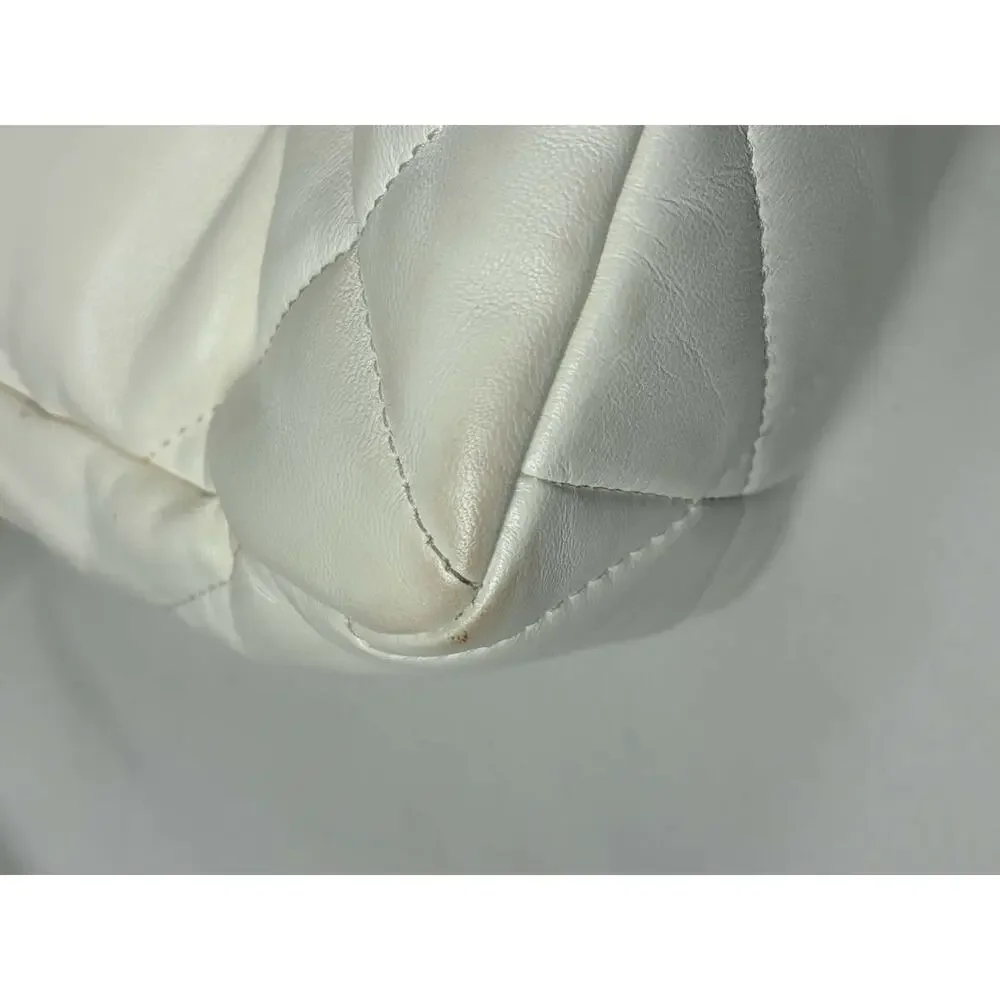 White Chanel 19 GM Flap Bag In Goatskin SPB JA-363272 - Picture 11 of 16